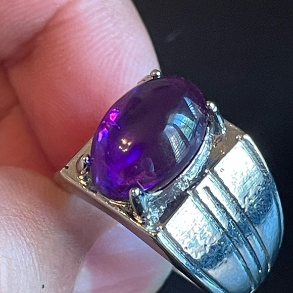 Purple amethyst S925 silver gemstone ring - Picture 10 of 10